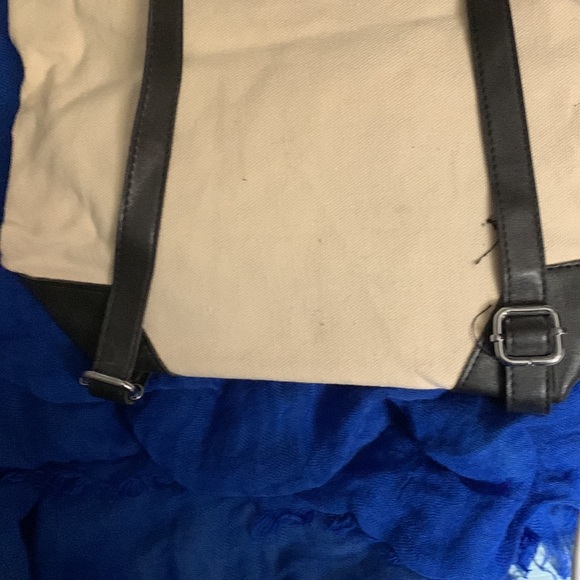 Pretty canvas bag or backpack with dust bag - Picture 3 of 6